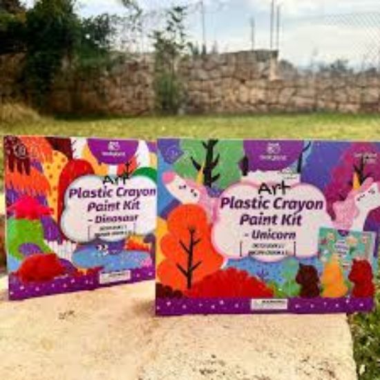 Picture of PLASTIC CRAYON PAINT KIT - DINOSAUR