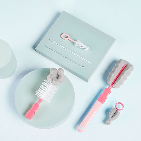 Picture of BABY BOTTLE BRUSH SET PINK