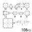 Picture of STAR MAGNET TILES 108 PCS TRANSPARENT