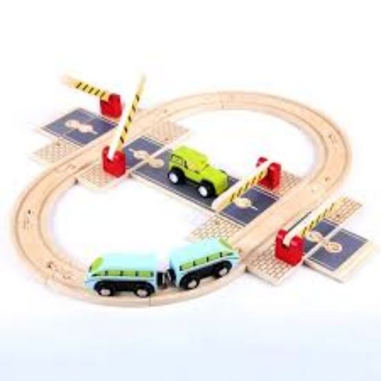 Picture of 39 PIECES WOODEN TRAIN SET